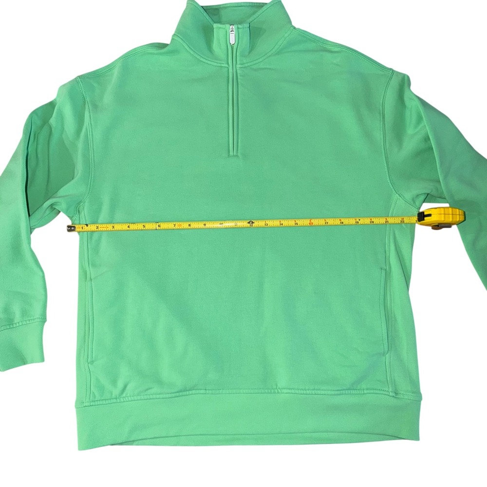 Athleta Forever Fleece 1/4 Zip Sweatshirt Valley Green Medium - Picture 3 of 11
